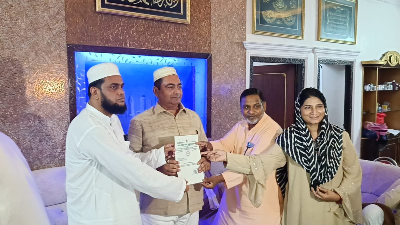 अत्ताउल्लाह खान को पश्चिम बर्दवान जिला के ऑल इंडिया इमाम संगठन का चेयरमैन बनाया गया