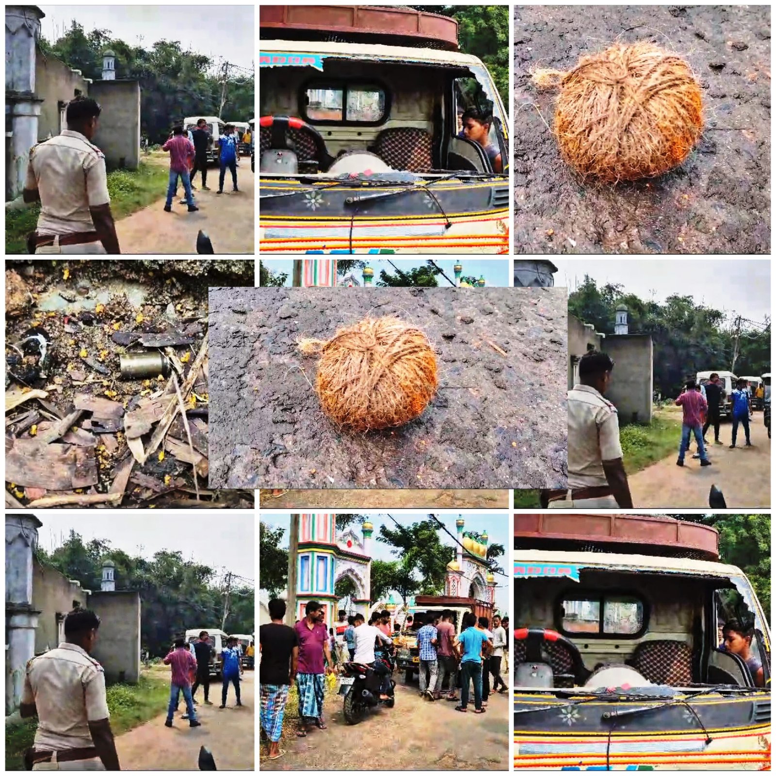 मंगलवार की रात जमीन गिरोह के दो गुटों के बीच हुई मारपीट में जमकर बमबारी हुई कई वाहनों में तोड़फोड़ की गयी।