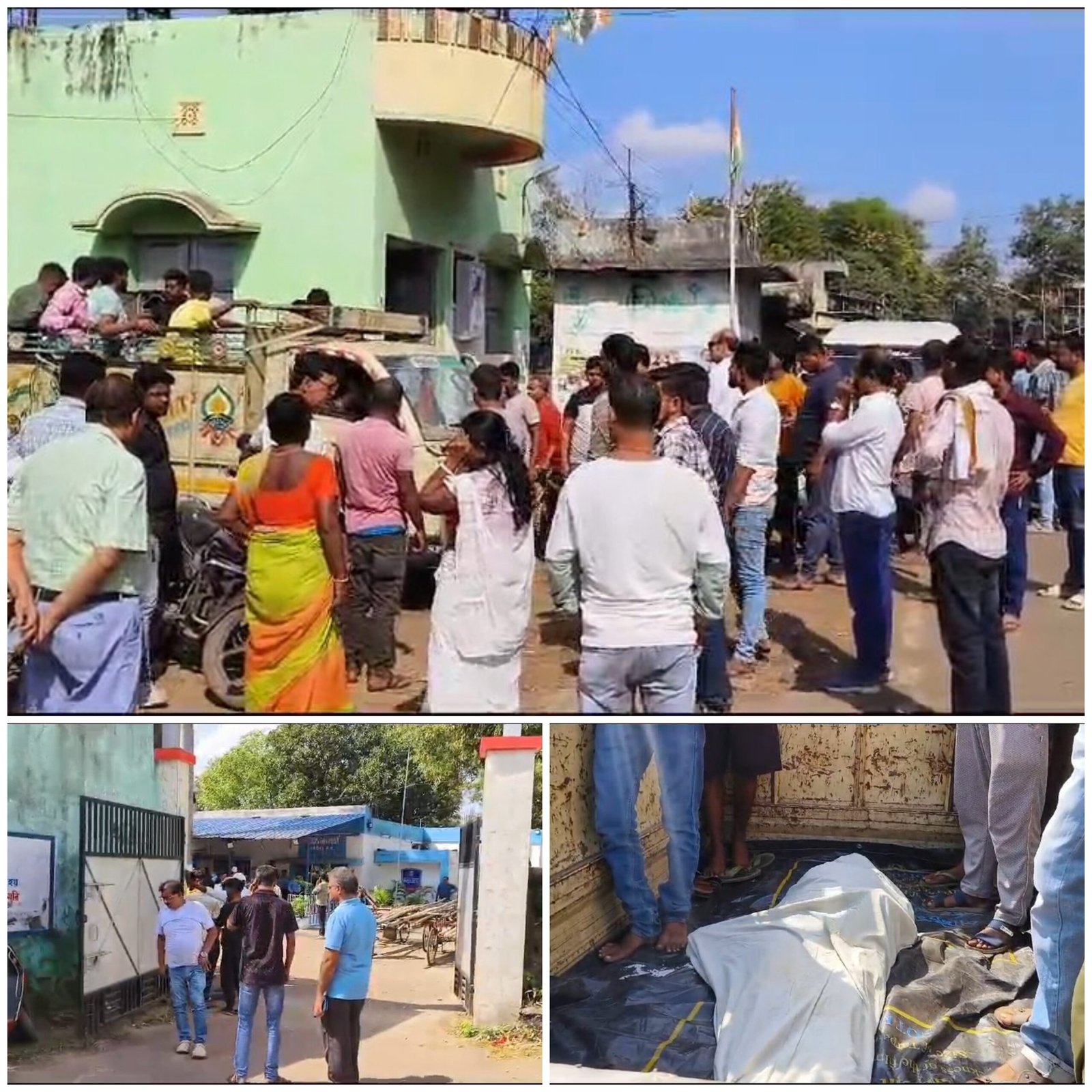 करंट लगने से पंचायत सदस्य की पत्नी की मौत, साला घायल। घटना रविवार सुबह उकरा गांव के काकरडांगा मोहल्ले में हुई. अचानक हुई मौत से इलाके में मातम छा गया है.