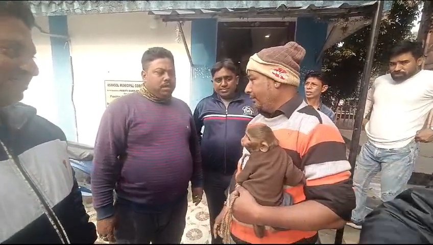 आज आसनसोल के रविंद्र भवन परिसर में बने प्रेस क्लब के आहाते में एक बंदर घुस आया था