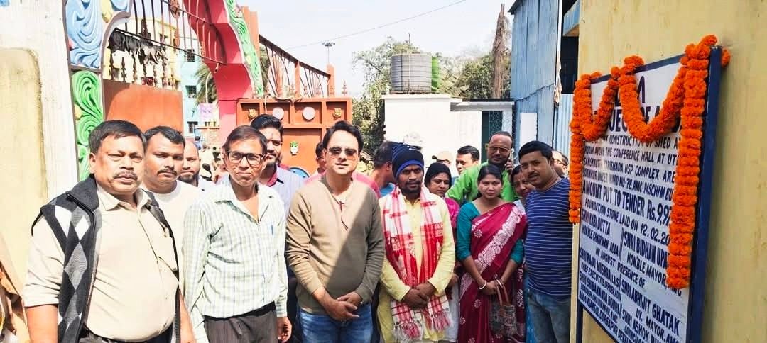 इस्पात नगरी बर्नपुर के जगन्नाथ मंदिर के कांफ्रेंस हॉल के ऊपर एक शेड का उद्घाटन किया गया