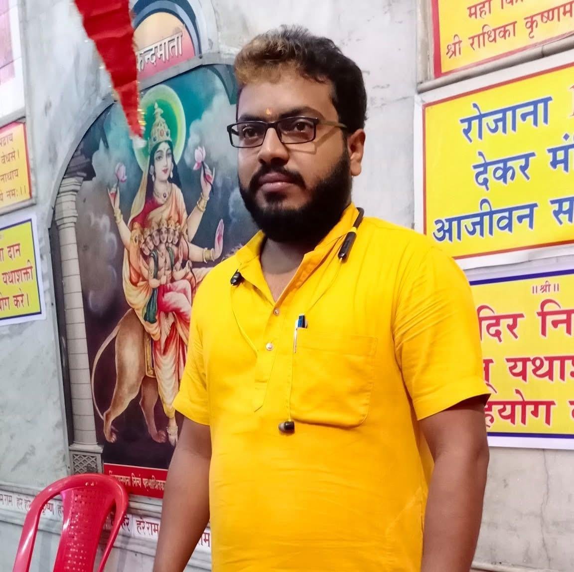 आसनसोल महाबीर स्थान मंदिर के युवा पुजारी अविनाश मिश्रा का निधन