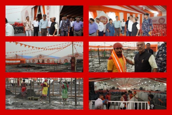 भारी बारिश के बीच श्रावणी मेला-2026 की तैयारियों का मंत्री डॉ. अजय कुमार पोद्दार ने किया निरीक्षण