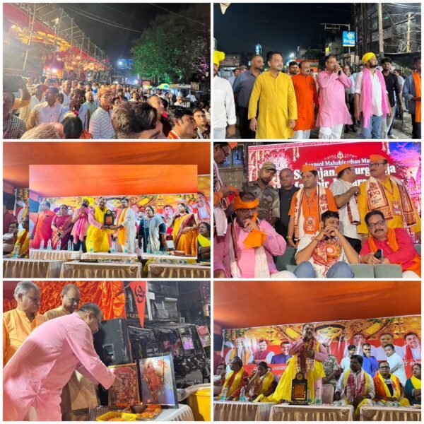 आसनसोल में दशमी अखाड़ा बना एकता और सद्भाव का प्रतीक, रात 3 बजे तक मैदान में डटे रहे विधायक कृष्णेंदु मुखर्जी, अखाड़ा समिति के साथ किया लाठी खेल